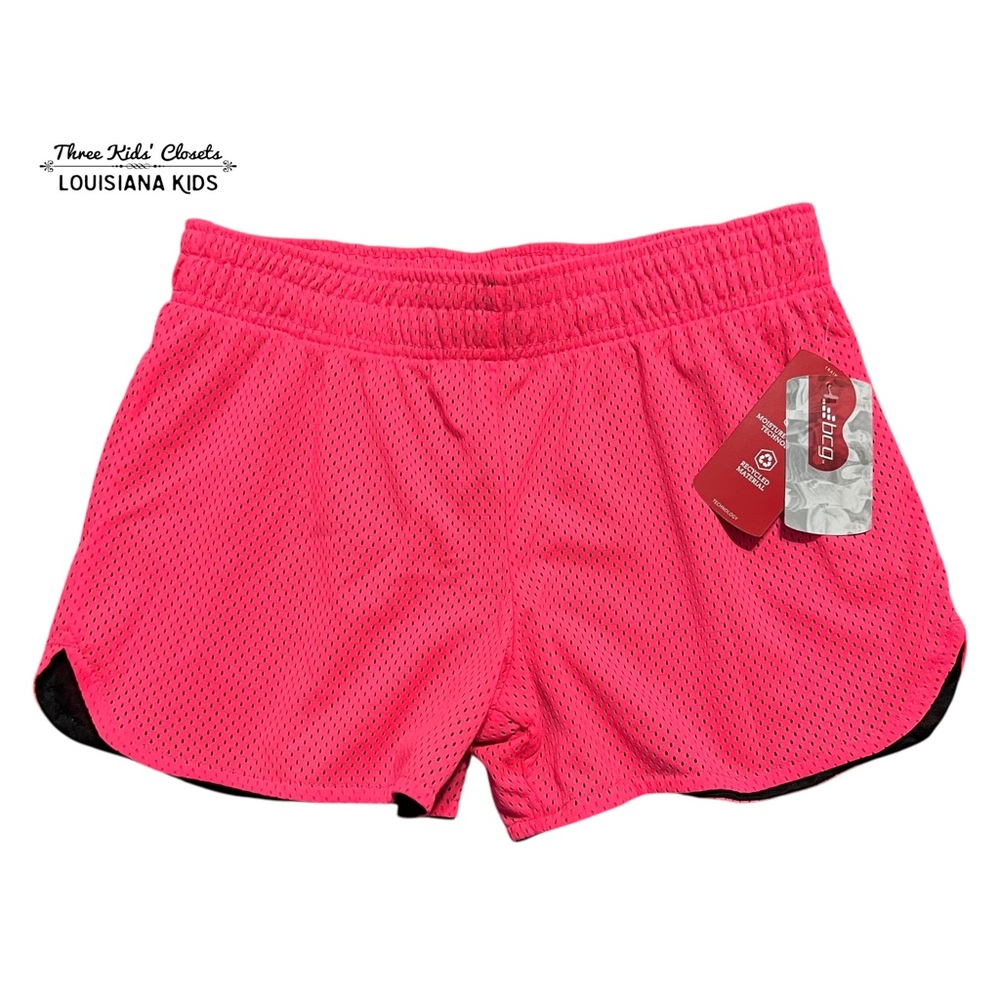 BCG Girls L (12-14) Pink Mesh Athletic Shorts